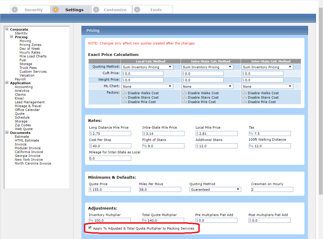 Packing Service Multiplier