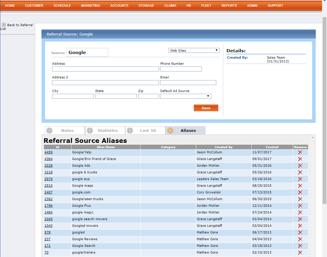 referral stats